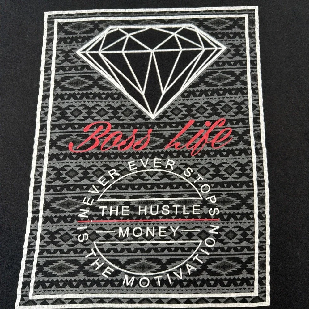 2 Mon Keys Bass Life Tank Top Men's L Black Graphic Sleeveless Cotton Blend - Picture 4 of 6